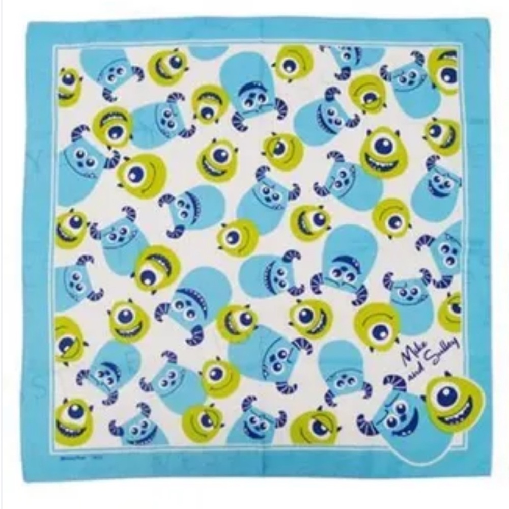 Disney Monsters Inc. Mike & Sully Blue and Green Scarf Daiso